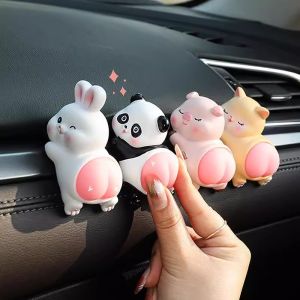 Car Interior Decorations Q-Tender Piggy Butt Stress Relief Toy New 2025 Model Soft Plush Automobile Decoration Accessories