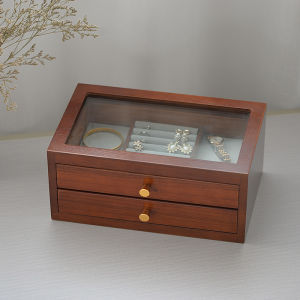Elegant Wooden Jewelry Box Multi-Layer Drawer Design Wedding Gift Simple Style Storage Organizer Handmade Craft from China
