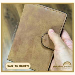 Personalized Gamuza Leather Passport Holder | Custom Travel Wallet Gift for Men & Women (Engraved)