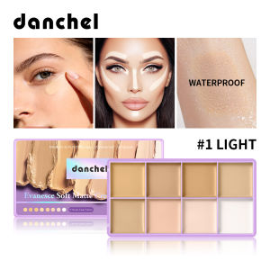 8 Shade Fade Palette Soft Matte Texture Cover Dark Circles Redness Skin Blemishes Waterproof Sweatproof Long-wearing Concealer