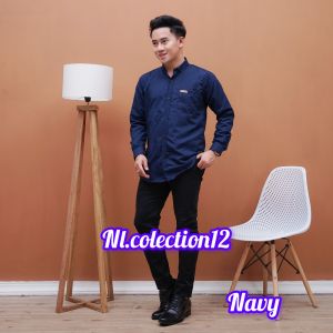 kemeja polos pria dewasa lengan panjang terbaru