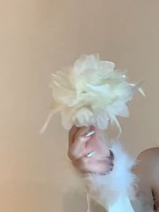 Kẹp Tóc(Kẹp Gấp) Hoa Voan Lông Vũ Cao Cấp Size 12cm Thanh Lịch Dịu Dàng Cho Nữ