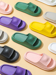 Indoor Outdoor EVA Slippers Couples Bath Anti-Slip Soft Bottom Thick Heel Home Wear Summer Slip-On Sandals for Men And Women