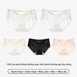 Quần lót nữ MiiOW dáng tam giác lụa băng cotton mỏng liền mạch cạp vừa thoáng khí