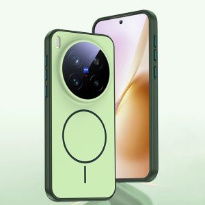 MAKE | High Quality Color Blocking Matt Skincare Magnetic Phone Case For Vivo X Series