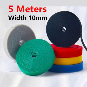 5 Meters Velcro Straps Tape Width 10MM Self-Adhesive Nylon Wire Cable Ties