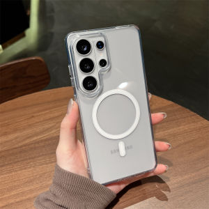 Original AI Button For Magsafe Magnetic Transparent Case for Samsung Galaxy S26 Ultra S25 S24 S23 Plus Wireless Charging Cover
