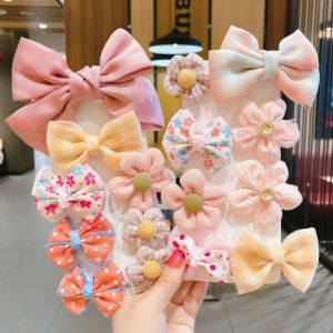 Cute Bow Floral Hair Clip