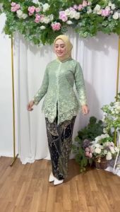 Setelan Kebaya Blouse Encim Payet: Motif Bunga Cantik & Elegan