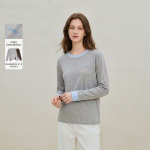 INMAN | Color-block Long Sleeve T-shirt Office & Casual Slim-fit