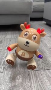 CUTE DEER ตุ๊กตาน้องกวาง เต้นได้มีไฟมีเสียงเพลง ใช้ถ่านAA 3 ก้อน(ไม่มีแถมนะคะ)