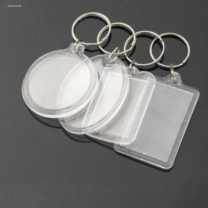 MINGRENBANG | Transparent Photo Customizable Keychain Acrylic Frame Pendant
