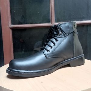 KHABITTA SEPATU PDH FORMAL DINAS TNI POLRI SECURITY KULIT MODEL TALI RESLETING