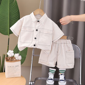 New Summer Baby Clothes Suit Children Boys Short Sleeved Shirt Shorts 2Pcs/Sets Kids Clothing Infant Costume Toddler Tracksuits