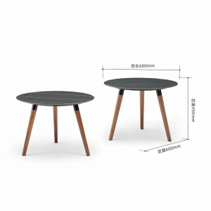 YUANSHI YUANSU | Solid Wood Slate Top Coffee Table