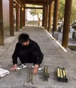 Foldable Camping Table Egg Roll Meja Makan Outdoor Picnic BBQ Meja Lipat Hiking Fishing 折疊桌子