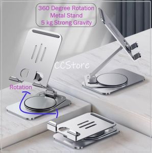 Premium Metal 360 Degree Rotatable Phone Stand Holder Adjustable Bracket Mount Stand Portable Tablet and Phone