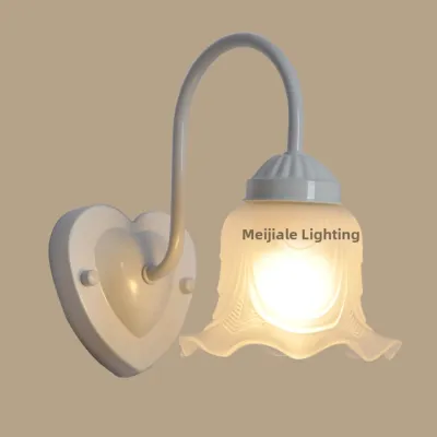 American Style Bathroom Mirror Light LED Bedroom Simple Vanity Cabinet Light Retro Bathroom Hallway Wall Lamp Iron Glass