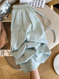 High Waist Wide Leg Pants Womens Versatile Trendy Summer Cargo Pants Commute Style Korean Version Pocket Detail Long Trousers