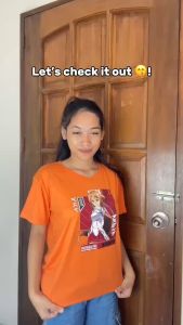 2023 Japanese Anime Women's V-Neck T-Shirt Cotton Tee Panglakad | GV2312