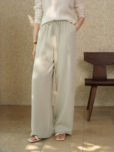 Elastic Waist Slimming Loose Wide Leg Pants