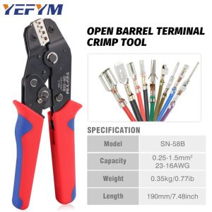 Non-insulated Open Barrel Crimping Tool SN-58B 23-16 AWG /0.25-1.5mm² Dupont Molex JST TE Terminals & EPC PCIE SATA Pins