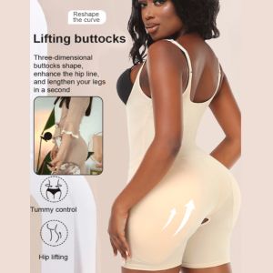 Bodysuit Hip-Enhancing Buttocks Shapewear Women Seamless Bodysuit One-Piece Butt Lifter Shapewear Tummy Control Body Shaper Plus Size