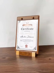 Stand Menu Menu Kayu Wood Sign Holder Stand Kalender Menu Holder Tempat Menu Berdiri