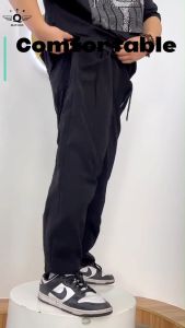 【2XL 5XL 8XL】Plus Size For Men Stretchable Ice Silk Quick Drying Casual Loose Sports Pants In stock