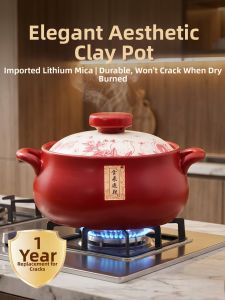 Heat-Resistant Ceramic Soup Pot