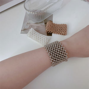 Fresh Pearl Beaded Bracelet Womens Elastic Decorative Jewelry Korean Style Fashion Accessories Versatile Friends Jewelry