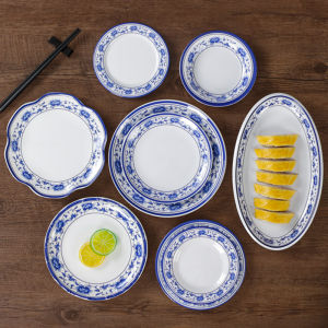 จานมีอะเมซิ่นลายดอกไม้จันทน์สำหรับใช้ในธุรกิจอาหารจานกลวงสำหรับผัดและเสิร์ฟอาหารเย็นเฉพาะสำหรับจานอาหาร