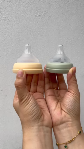 (Combo 2 Núm) Thay Thế Cho Bình Moyuum Cổ Rộng 5cm - Size 1/2/3/4 Cho Bé - Núm Silicon.