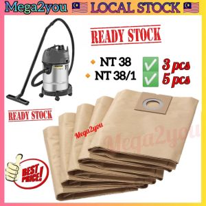 🔥LOCAL SELLER🔥 Replacement for Karcher Vacuum Cleaner Dust Bag NT38 NT 38/1 NT 38 Compatible for Karcher Vacum Vacuum Bag Penyimpan Habuk Vakum Beg Sampah Spare Part Accessories 吸尘机袋