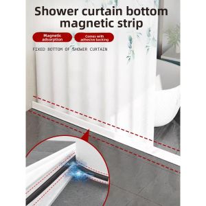 Magnetic Absorption Strip Bottom Fixed Bath Curtain Partition Shower Magnetic Absorption Curtain No Drifting Magnetic Bottom Strip