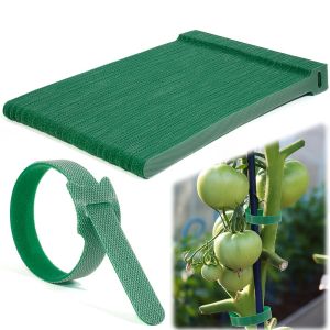 piece Reusable 6 inch Anti-slip Nylon Plant tie With Velcro Fastener Green For Climbing Plants Support And Horticultural Ga