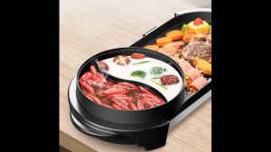 Bếp Lẩu Nướng 2 Trong 1 Ba Lớp Chống Dính Phủ Teflon Cao Cấp EB-8601 Model MG-8073A (Công suất : 1100 - 2200W nhiệt độ từ: 200 đến 450 độ)- Bảo hành 12 tháng