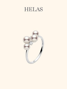 Helas | Sea Water Pearl Platinum 950 Diamond Womens Ring