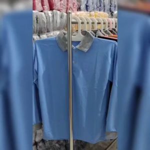 Kaos Kerah Lakos Polos Wangki Polos Pria Wanita Lengan Panjang Size M sampai 3XL