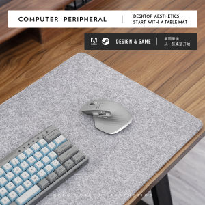 Extra Large Thickened Felt Cork Mousepad Noise Reduction Shock Absorption Office Computer Desk Mat Soft Wood Keyboard Pad