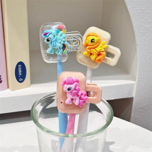 เคสป้องกันหัวแปรงสีฟันแบบพกพาสำหรับใช้ในบ้านและตากอากาศ ป้องกันฝุ่น ดีไซน์การ์ตูน กล่องเก็บของสำหรับใช้ในชีวิตประจำวัน