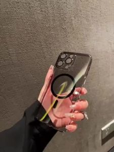 Anti yellow shield clear PC magnetic phone case for iPhone 16 Pro Max 12 13 14 15 Pro Max plus transparent casing ultra thin back cover