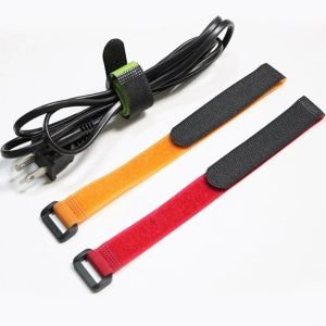 Buckle Strap Self-adhesive Fixed Velcro Tape Nylon Velcro Cable Tie Wire Reusable Hook and Loop Fastener Cable Management 20/30cm