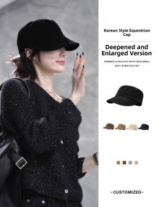 JIFANPAUL | Medieval Style Beret Riding Hat with Visor Stylish and White-Enhancing Large Head Suitable Slim Face