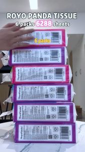 【6 Packs】RoyoPandaTisu Gantung Hanging Tissue 4 ply Embossed Tissues | 4D Emboss Air Cushion Technology Soft Deluxe Tissue Cheerful Tissue