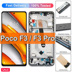 LCD For Xiaomi POCO F3 LCD Display with Frame Touch Screen Digitizer Assembly Replacement For POCOF3 M2012K11AG Screen Repair