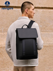 Navigare Casual Versatile Mens Backpack Business Trip Commuting Laptop Bag Double Shoulder Bag Lightweight Waterproof
