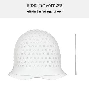 Mũ Nhuộm Tóc Bằng Silicon Có Thể Tái Sử Dụng Có Móc - Mũ Tạo Kiểu Tóc Nổi Bật Có Lỗ Để Nhuộm Tóc Và Làm Tóc