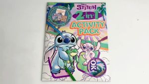 Disney Stitch 2 In 1 Activity Book Pack With Activity Colouring Book Pens & Stickers For Kids