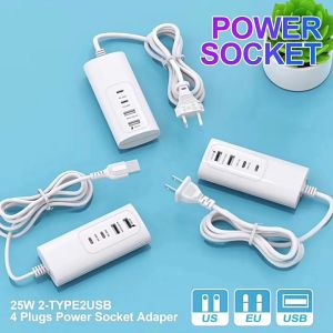 Ổ cắm sạc ĐA NĂNG 4 CỔNG (2USB 2 TYPE C) CÓ SẠC NHANH PD CHO IP SS OPPO..BẢO HÀNH 6 THÁNG